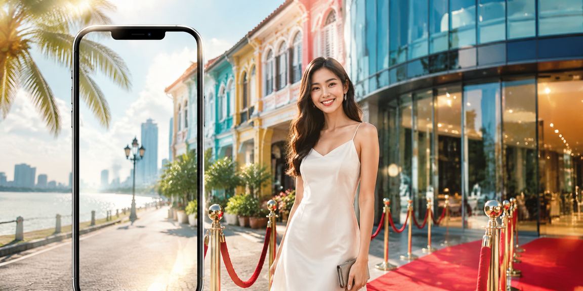 Pemain di Penang mengakses slot jackpot atm88 menggunakan telefon pintar dengan mudah